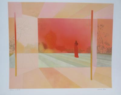 Pierre GARCIA-FONS - Reverie rouge - Lithographie signée au crayon 2