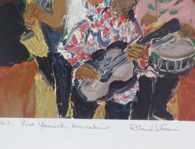 Roland LEFRANC - Les musiciens à New York - Lithographie signée et dédicacée 2