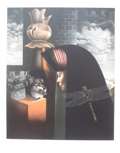 Jean-Michel LENGRAND -  La magicienne, 1983 - Lithographie signée au crauon 2
