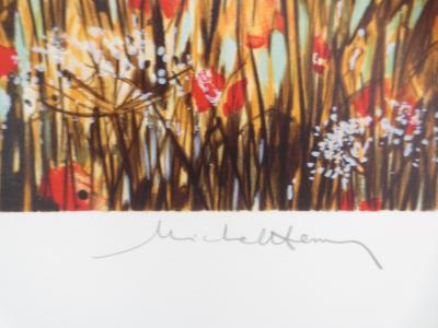 Michel HENRY - Les cavaliers aux coquelicots - Lithographie signée 2