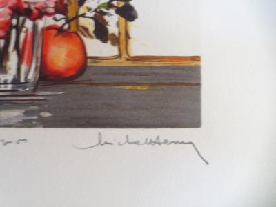 Michel HENRY - Anémones rouges - Lithographie signée au crayon 2
