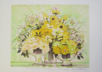 Michel HENRY - Bouquet jaune - Lithographie signée au crayon 2