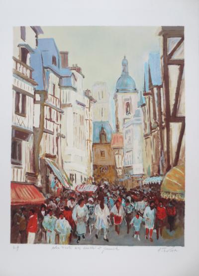Marcel PELTIER - Rouen - Lithographie signée et dédicacée 2