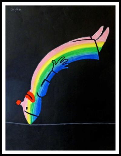 Raymond SAVIGNAC - Savignac à Munich, affiche originale offset en couleurs 2