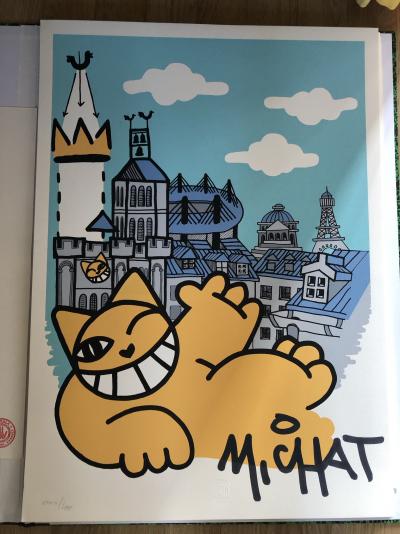 M. Chat - Vœux  à St Denis, 2017 - Sérigraphie signée au crayon 2