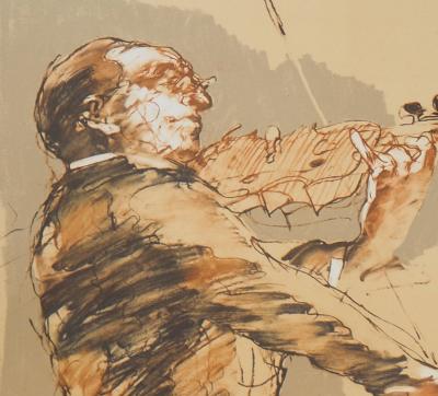 Claude WEISBUCH: Violoniste solo - Lithographie originale signée au crayon 2