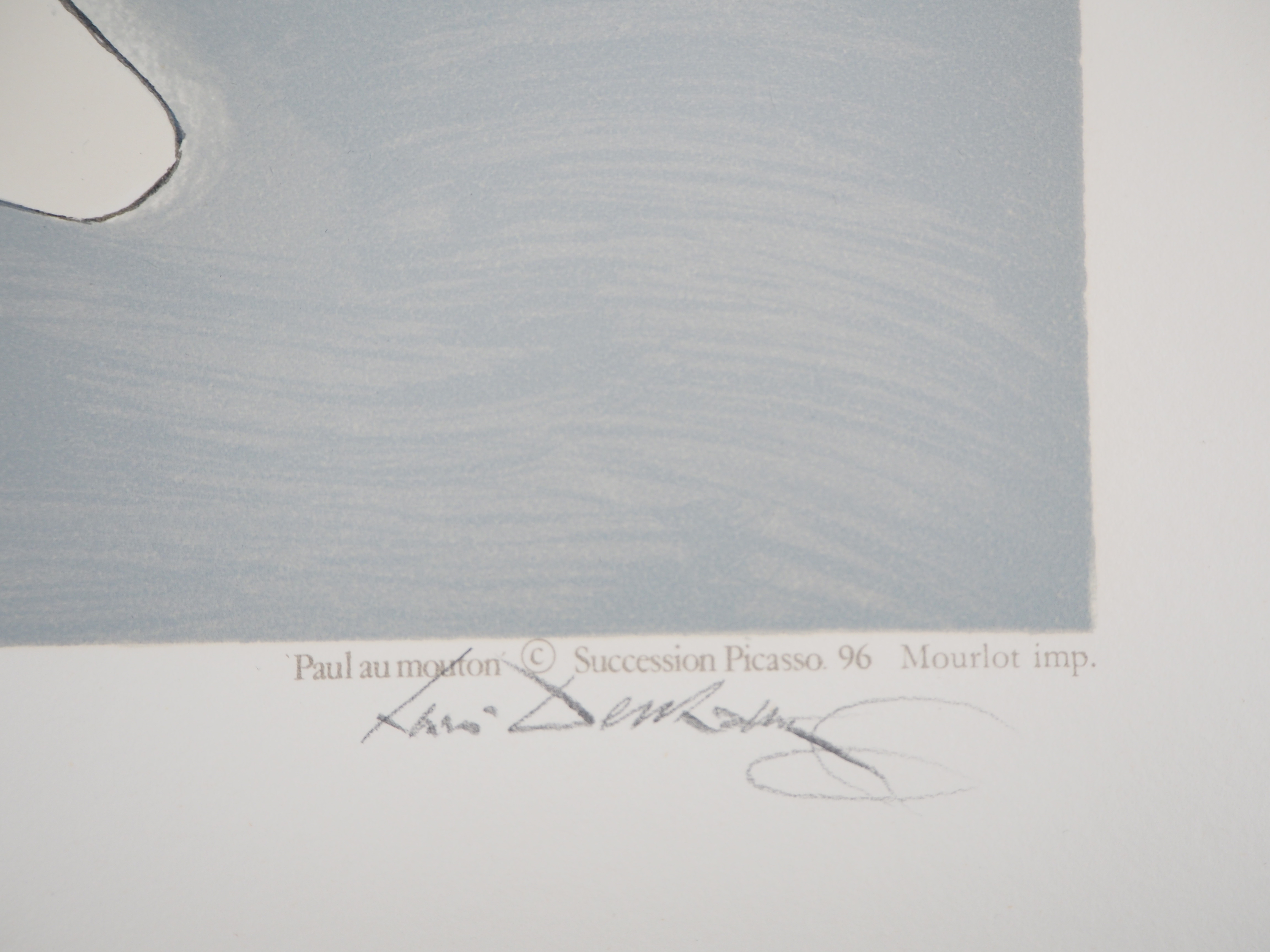 Pablo PICASSO (d'après) - Enfant et agneau, 1996 - Lithographie en