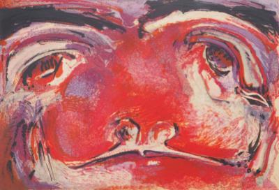 Jacques VIMARD: Visage expressif - Lithographie originale signée 2