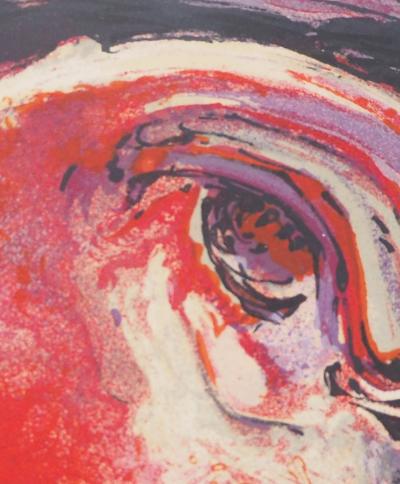 Jacques VIMARD: Visage expressif - Lithographie originale signée 2