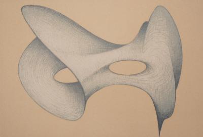 Antoine PONCET: Masque futuriste - Lithographie originale signée au crayon 2