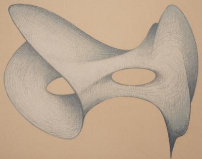 Antoine PONCET: Masque futuriste - Lithographie originale signée au crayon 2