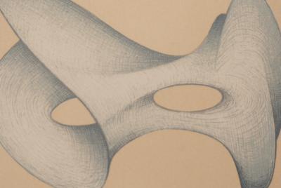 Antoine PONCET: Masque futuriste - Lithographie originale signée au crayon 2
