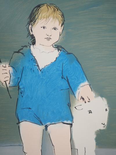 Pablo PICASSO (d’après) - Enfant et agneau, 1996 - Lithographie en couleurs 2