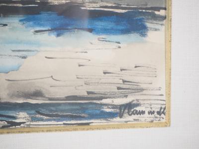 Maurice de VLAMINCK : Bord de rivière, Lithographie Signée 2