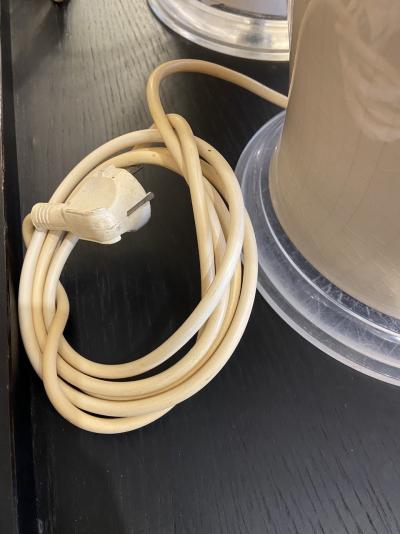 Paire de lampes en céramique craquelée, années 80 2