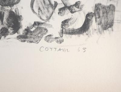 André COTTAVOZ : La ville animée - Lithographie Originale Signée et numérotée 2