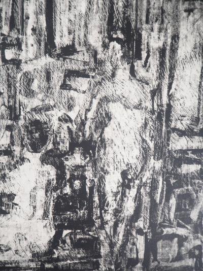 André COTTAVOZ : Les bains  - Lithographie Originale Signée et Numérotée 2