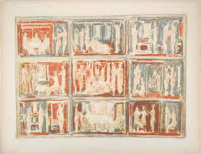 André COTTAVOZ : Scènes érotiques - Lithographie Originale Signée et Numérotée 2