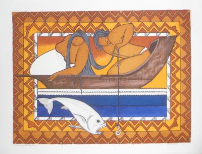 Bobby HOLCOMB (after) - La Pêche - Litografía 2