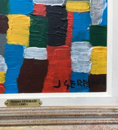 Jacques GERMAIN - Composition - Huile sur toile signée 2