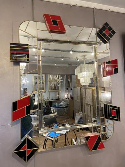 Martin Studio  - Miroir noir et rouge, circa  2000 2