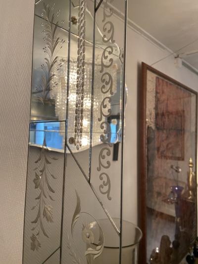 Miroir gravé en verre de Murano, vers 1970 2