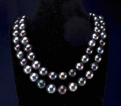 Collier de de 86 perles naturelles AAA de Tahiti 2