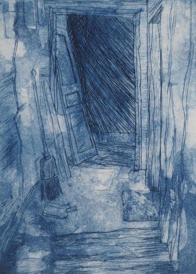 Fabienne BARA : La vieille remise- Gravure originale signée 2