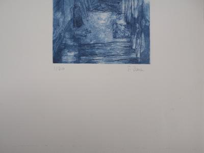 Fabienne BARA : La vieille remise- Gravure originale signée 2