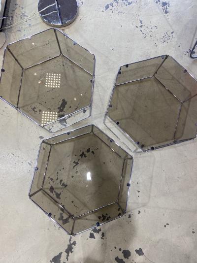 Max SAUZE - Ensemble de 4 tables basses/bouts de canapé, circa 1970 2