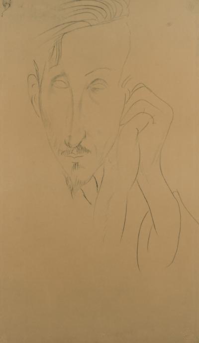 Amedeo MODIGLIANI (after) -  Portrait of Léopold Zborowski, (1919), 1959 -   Lithograph 2