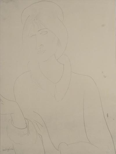Amedeo MODIGLIANI (d’après) - Portrait de Jeanne Hébuterne, (1919), 1959 - Lithographie 2