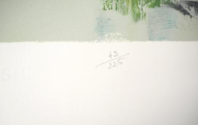 Michel RODDE : Norvège, le village de pêcheur sur pilotis - Lithographie originale signée et numérotée 2