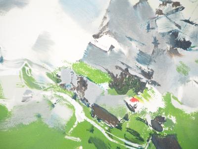 Michel RODDE : Norvège, le village de pêcheur sur pilotis - Lithographie originale signée et numérotée 2
