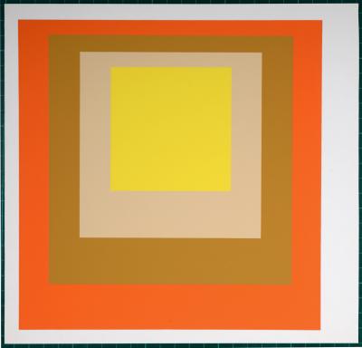 Josef ALBERS - Hommage à la place: Als Wechselwirkung der Farbe, 1971-1977 (B) - Sérigraphie originale 2
