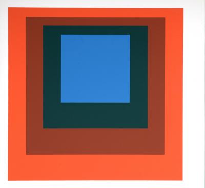Josef ALBERS - Hommage à la place: Als Wechselwirkung der Farbe, 1971-1977 (G) - Sérigraphie originale 2