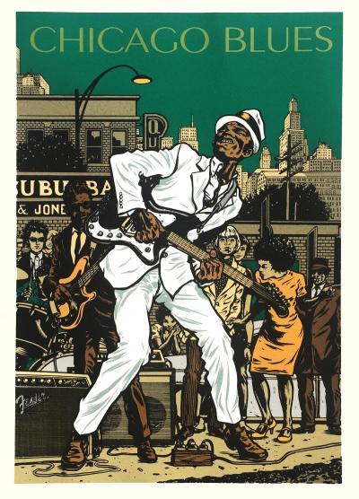 Mezzo - Chicago Blues, 2016  - Sérigraphie signée au crayon 2