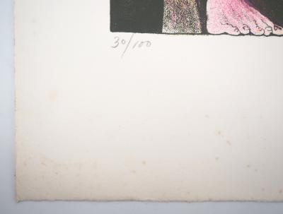 Hugh WEISS : L’homme-chat, 1978  - Lithographie Originale Signée et Numérotée 2