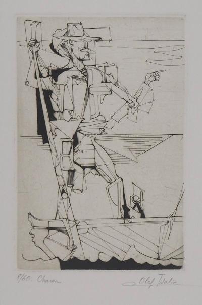 Olaf IDALIE : Charon - Gravure originale signée 2