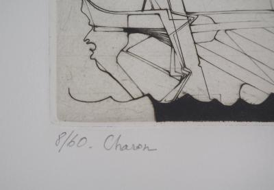Olaf IDALIE : Charon - Gravure originale signée 2