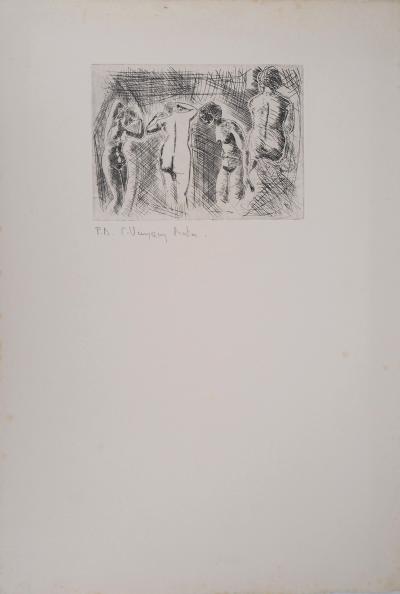 Carlos VAZQUEZ MATA : Sculpture: Nues grecques - Gravure originale signée 2