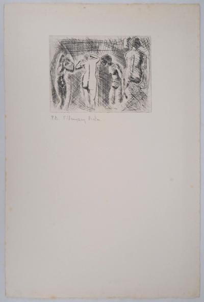 Carlos VAZQUEZ MATA : Sculpture: Nues grecques - Gravure originale signée 2