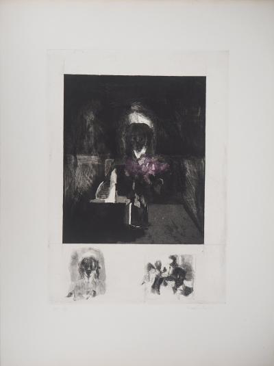 Bernard MARTELET : Portrait mystérieux - Gravure Originale Signée 2