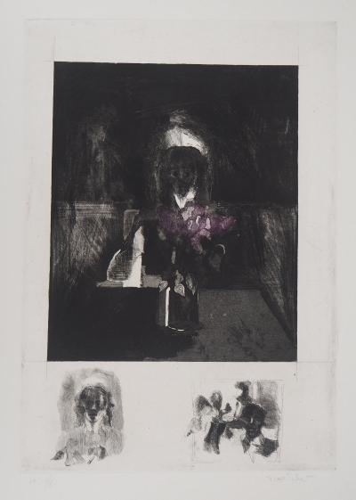 Bernard MARTELET : Portrait mystérieux - Gravure Originale Signée 2