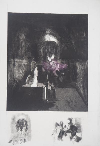 Bernard MARTELET : Portrait mystérieux - Gravure Originale Signée 2