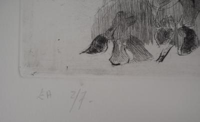 Bernard MARTELET : Portrait mystérieux - Gravure Originale Signée 2