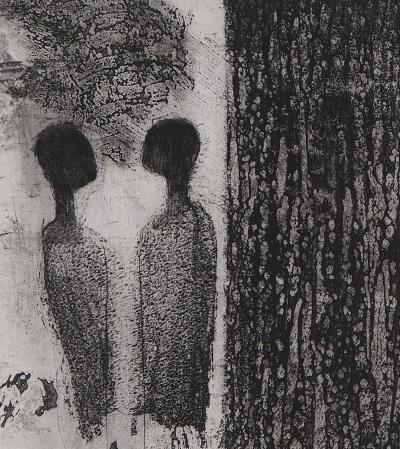 LUCE : Personnages surréalistes (El envementro), 1994 - Gravure Originale Signée 2