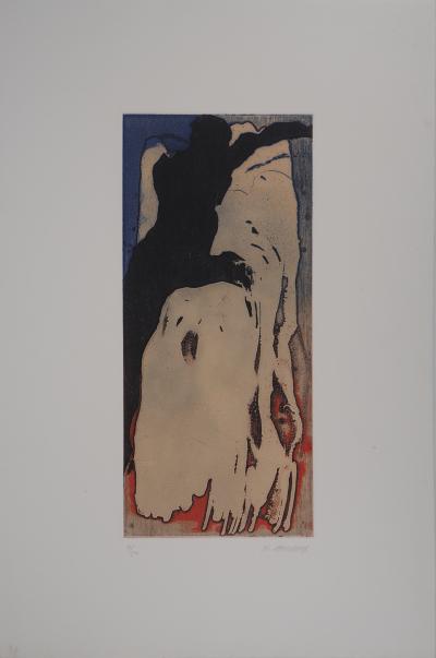 YUK : Figure surréaliste (Je sais qu’elle s’en va), 1991 - Gravure Originale Signée 2