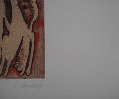 YUK : Figure surréaliste (Je sais qu’elle s’en va), 1991 - Gravure Originale Signée 2