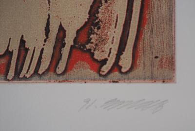 YUK : Figure surréaliste (Je sais qu’elle s’en va), 1991 - Gravure Originale Signée 2
